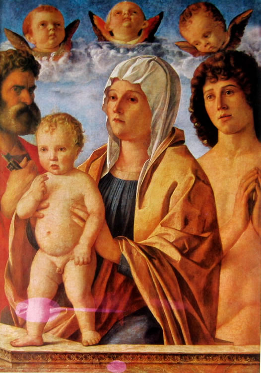 Al momento stai visualizzando Madonna con il bambino e i santi Pietro e Sebastiano di Giovanni Bellini